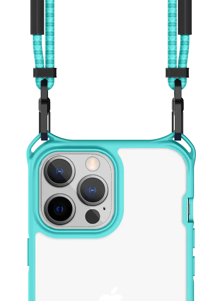 Itskins Hybrid Sling iPhone 13 Pro Cover - Light Blue - Tashqila Itskins Hybrid Sling iPhone 13 Pro Cover - Light Blue - Tashqila